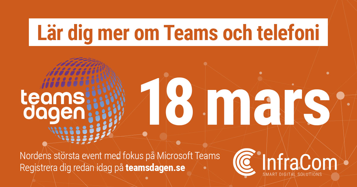 infracom deltar på teamsdagen